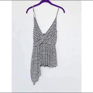 Zara Asymmetric Polka Dot Tank